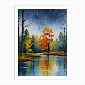 Autumn By The River 1 Art Print