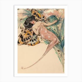 Fairy With Butterfly Wings Art Print