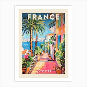 Cannes France 4 Fauvist Painting  Travel Poster Art Print