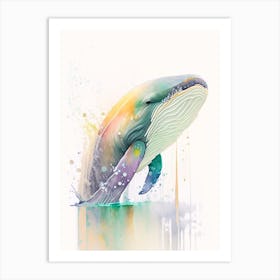 Melon Headed Whale Storybook Watercolour  (3) Art Print