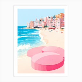 Pink Beach 1 Art Print