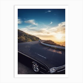 Classic Car Running Sunning Art Print