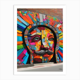 Colorful Face Art Print