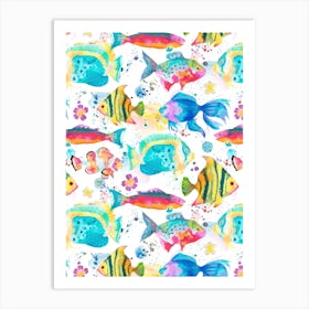 Marine Fishes Watercolour Art Print