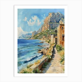 Kitsch Sicily Brushstrokes 3 Art Print