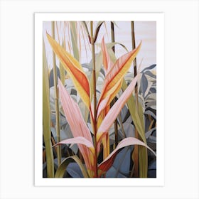 Heliconia 2 Flower Painting Art Print