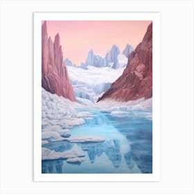 Dreamy Winter Painting Los Glaciares National Park Argentina 3 Art Print