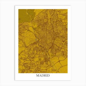 Madrid Yellow Blue Art Print