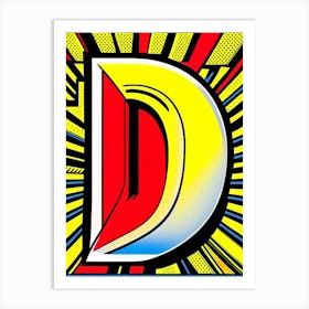 D, Letter, Alphabet Comic 4 Art Print