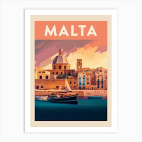 Malta Vintage Travel Poster Art Print