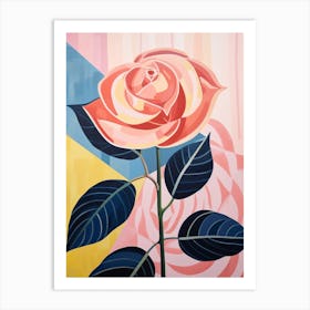 Rose 3 Hilma Af Klint Inspired Pastel Flower Painting Art Print