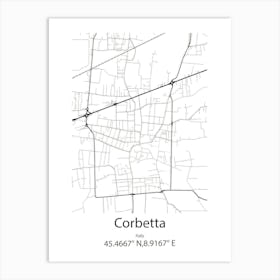 Corbetta,Italy Minimalist Map Poster