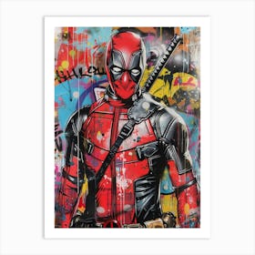 Deadpool Abstract Art Print