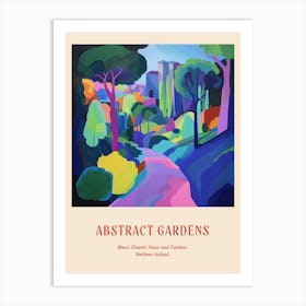 Colourful Gardens Mount Stewart House And Gardens Northern Ireland 3 Red Poster Art Print