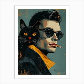 'The Cat And The Man' Art Print