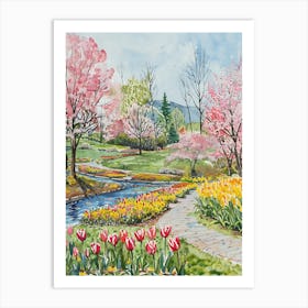 Tulips In Bloom 1 Art Print