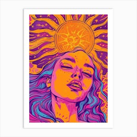 Sun Women Art Print