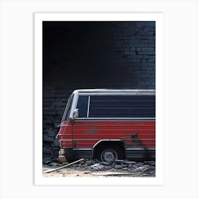 Van In Ruins Art Print