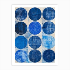 Blue Circles 3 Art Print