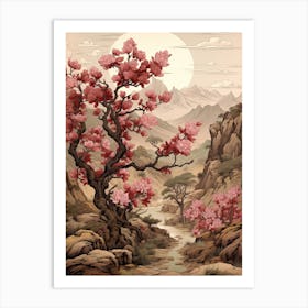 Chinese Plum  Flower Victorian Style 3 Art Print