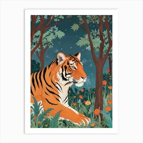 Tiger In The Forest Art Print