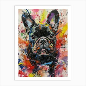 French Bulldog Acrylic Painting 9 Art Print