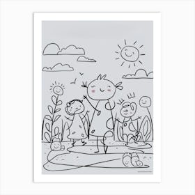 Children In The Park Art Print