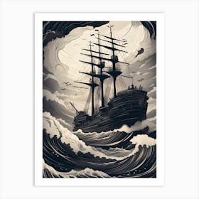 Vintage Ship Art Print