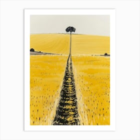 Yellow Path Art Print