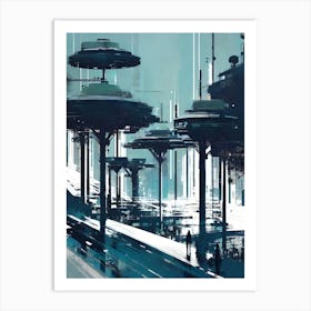 Futuristic City 13 Art Print