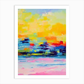 Yarra Bay Beach, Australia Bright Abstract Art Print