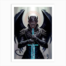 Devil With Sword 2 Art Print