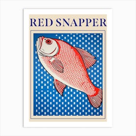 Red Snapper Seafood Poster Art Print