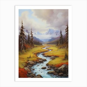 Stream In The Mountains Art Print