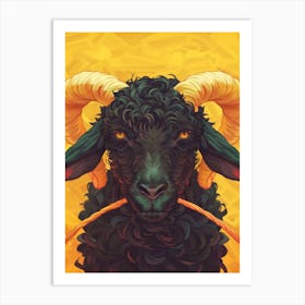 Sheep With Horns Art Print