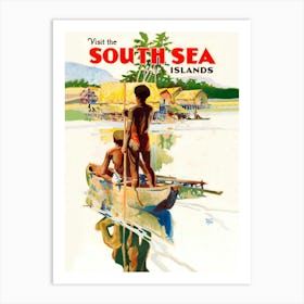 The Hunters From South Sea Islands Art Print