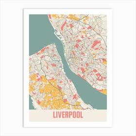 Liverpool Map Poster Art Print