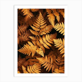 Pattern Poster Autumn Fern 4 Art Print