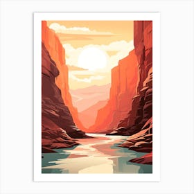 Canyon Abstract Minimalist 2 Art Print