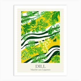 Marche Aux Legumes Dill Summer Illustration 2 Art Print