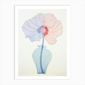 Delicate Poppy In Vase Art Print