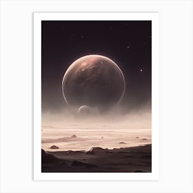 Purple Planets In Space Art Print