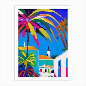 Bimini Bahamas Colourful Painting Tropical Destination Art Print