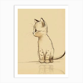 Cat Wait Lover Art Print