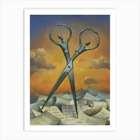 Scissors By Salvador Dali Art Print