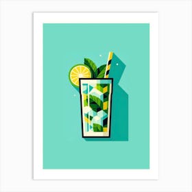 Mojito Cubic Art Print