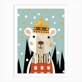 Little Rat Wearing A Crown Art Print