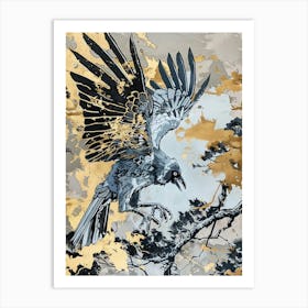 Crow Precisionist Illustration 2 Art Print