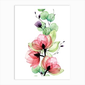 Watercolor Floral Pattern Art Print