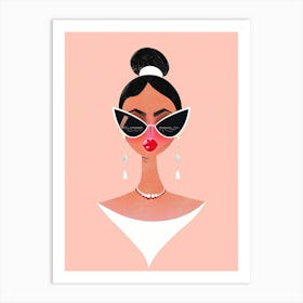 Black Woman In Sunglasses 6 Art Print